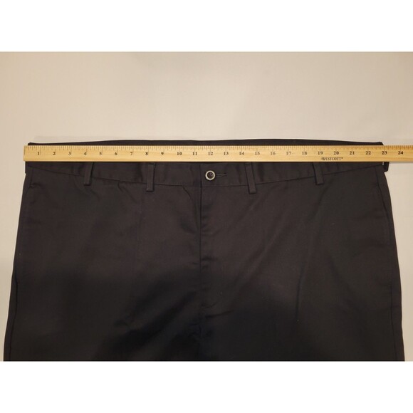 Lands End Traditional Fit Dress Pants Black Mens 46 x 28 Flat Front Career Event - Picture 3 of 8